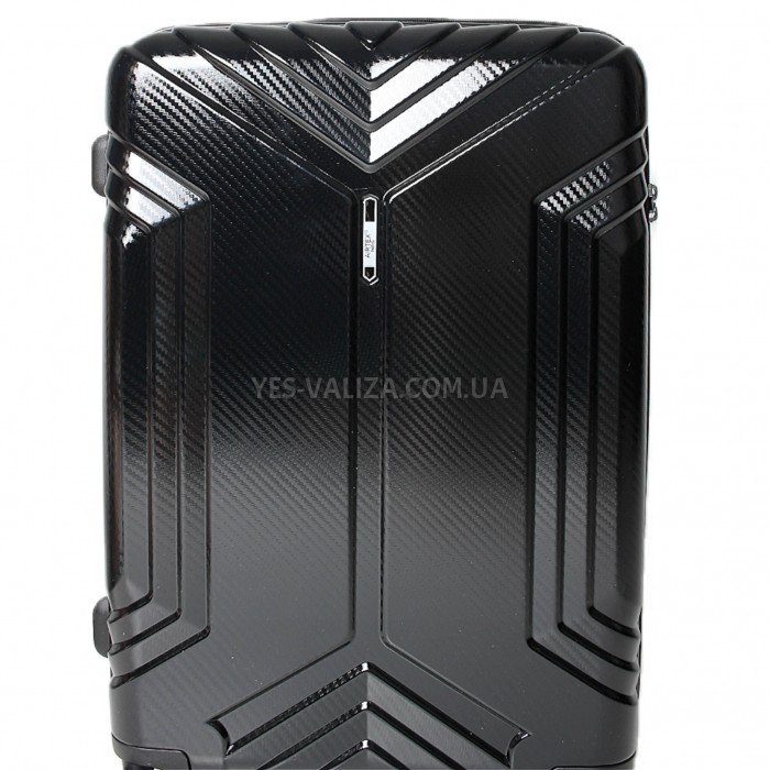 Чемодан большой L поликарбонат чёрный 76х52х30+5см/125л/5кг/Airtex 641, фото 4