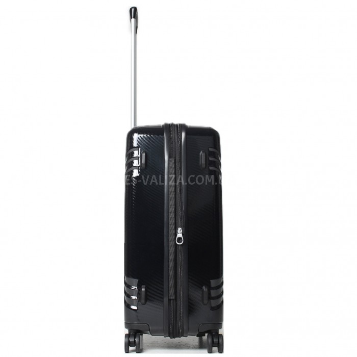 Чемодан большой L поликарбонат чёрный 76х52х30+5см/125л/5кг/Airtex 641, фото 8