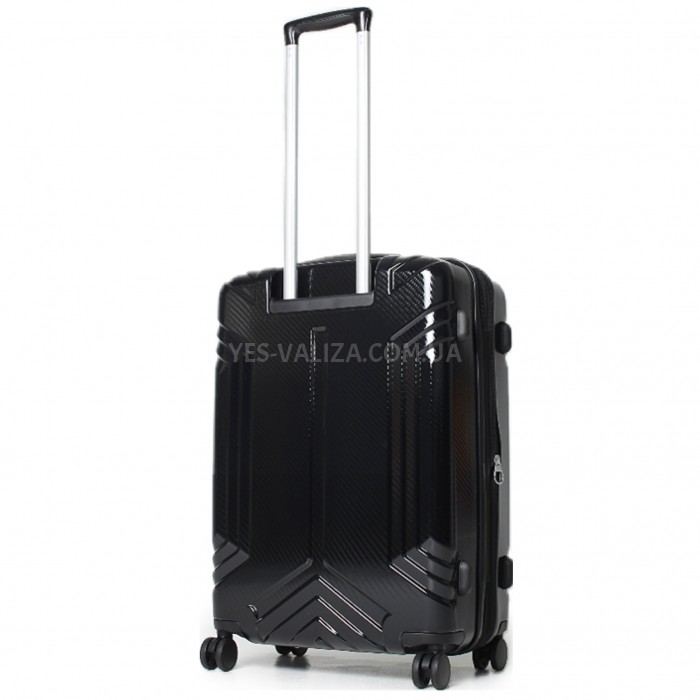 Валіза велика L полікарбонат чорна 76х52х30(+5)см/125л/5кг/Airtex 641, фото 3