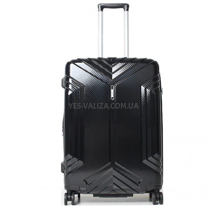 Валіза велика L полікарбонат чорна 76х52х30(+5)см/125л/5кг/Airtex 641, фото 1