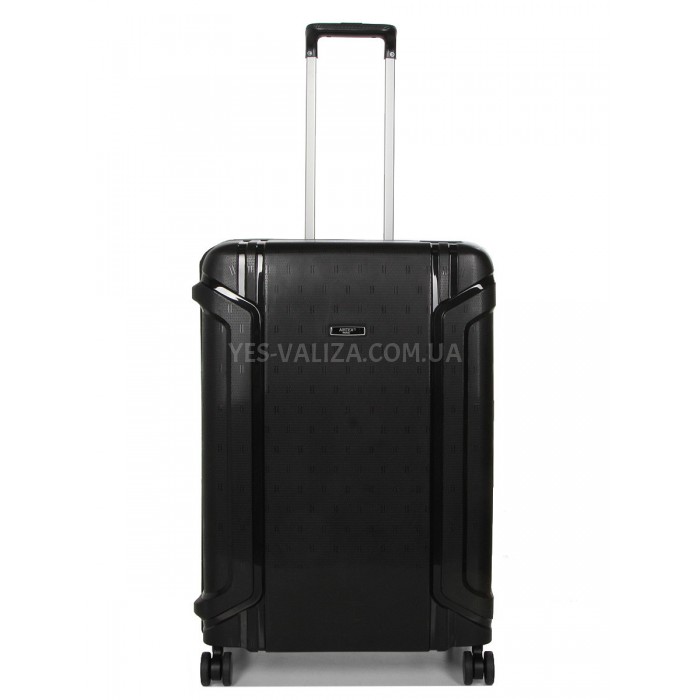 Чемодан средний M полипропилен чёрный 68х47х27см/76л/4.6кг/Airtex 645, фото 2