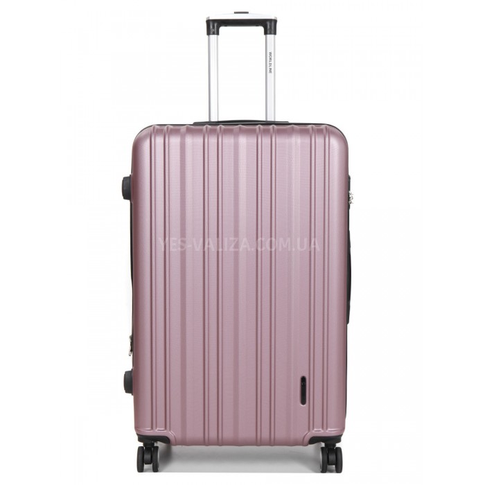 Валіза Франція велика L рожева 76х49х31+5/110л/4.3кг/Worldline 623, фото 3