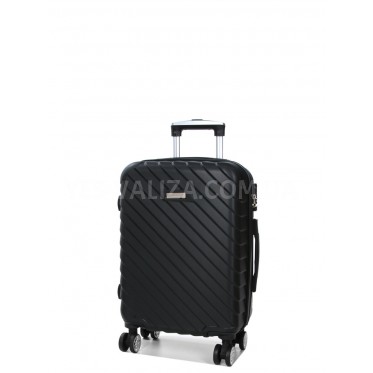 Чемодан ручная кладь S чёрный 58х39х23см/40л/2.7кг/Madisson 03403