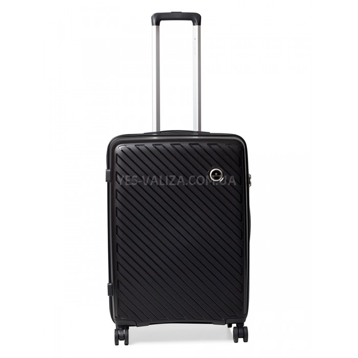 Валіза середня M поліпропілен чорна 66х46х26/67л/3.5кг/Snowball 20203, фото 4