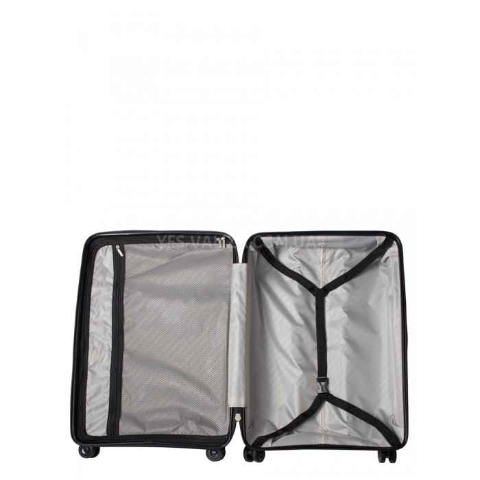 Чемодан средний M полипропилен чёрный 66х46х26/67л/3.5кг/Snowbal 20203, фото 10