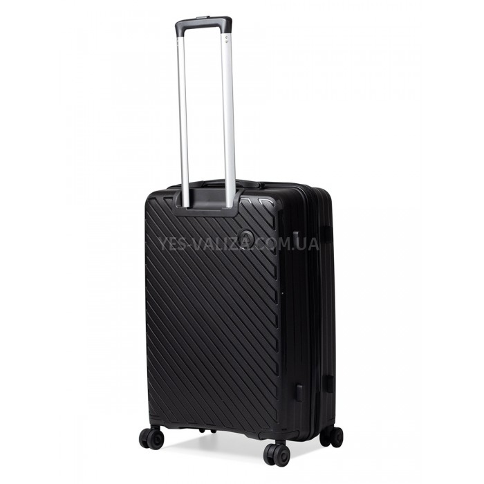 Чемодан средний M полипропилен чёрный 66х46х26/67л/3.5кг/Snowbal 20203, фото 5