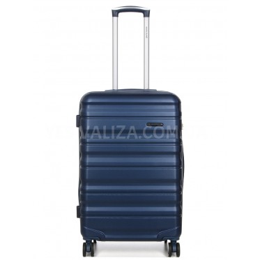 Валіза Франція середня M синя 66х43х26(+5)см/75л/3.7кг/Worldline 628