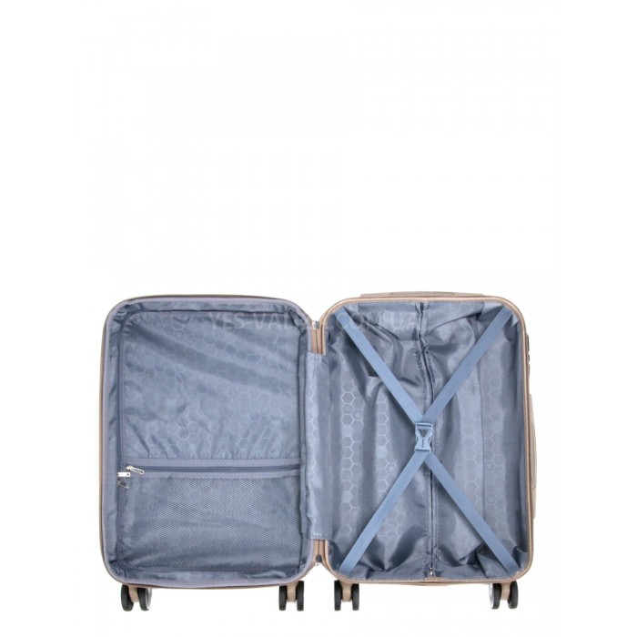 Чемодан ручная кладь S шампань 55х35х20(+5)см/42л/2.8кг/Worldline 628, фото 10