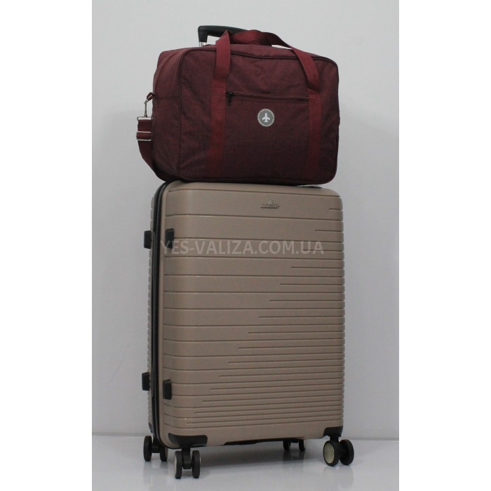 Сумка(ручная кладь) Польша бордовая 40х30х20см/24л/0.5кг/Fly 0234, фото 7