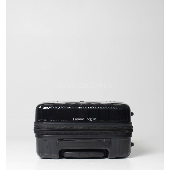 Чемодан малый S поликарбонат чёрный 55х40х22+5см/50л/2.8кг/Airtex 641, фото 7