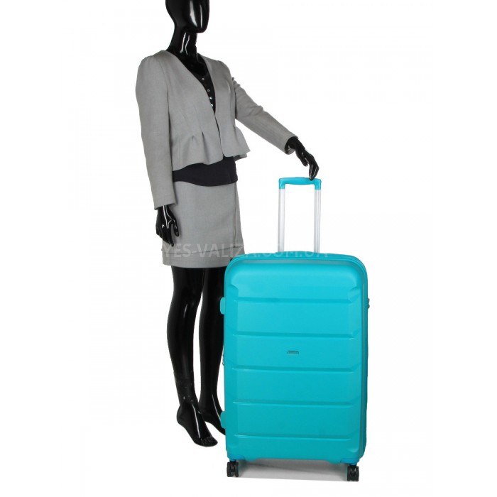 Чемодан Airtex большой L полипропилен бирюза 79х52х30(+5)см/131л/5кг, фото 9
