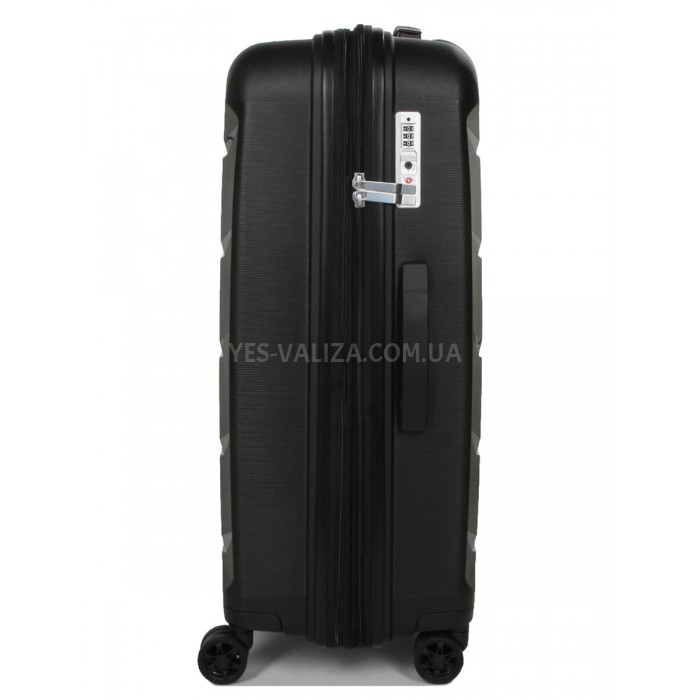 Валіза Airtex середня M поліпропілен чорна 67х47х26(+5)см/87л/4.1кг, фото 4