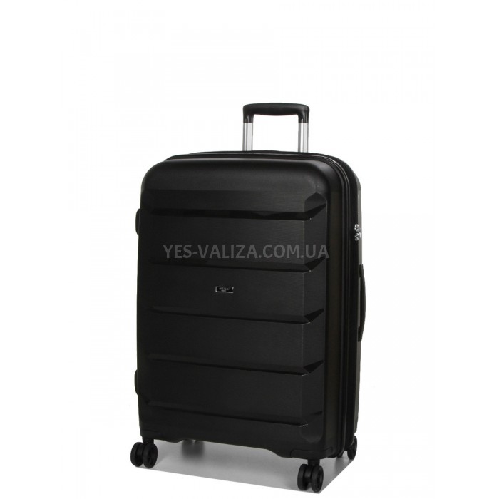 Валіза Airtex середня M поліпропілен чорна 67х47х26(+5)см/87л/4.1кг, фото 2