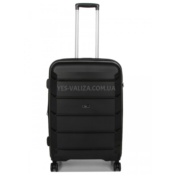 Валіза Airtex середня M поліпропілен чорна 67х47х26(+5)см/87л/4.1кг, фото 1