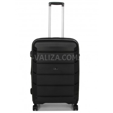 Чемодан Airtex средний M полипропилен чёрный 67х47х26(+5)см/87л/4.1кг