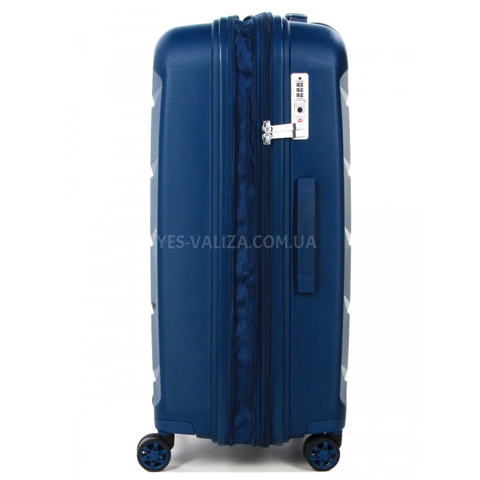 Валіза Airtex середня M поліпропілен синя 67х47х26(+5)см/87л/4.1кг, фото 5