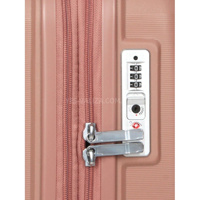 Валіза Airtex ручна поклажа поліпропілен пудра55х38х22(+5)см/48л/3.2кг, фото 8