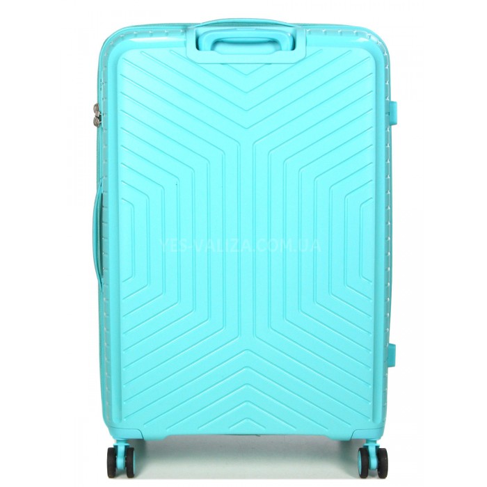 Чемодан большой L полипропилен бирюза 77х53х32+5см/133л/4.4кг/Snowball, фото 3