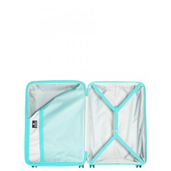 Чемодан большой L полипропилен бирюза 77х53х32+5см/133л/4.4кг/Snowball, фото 10