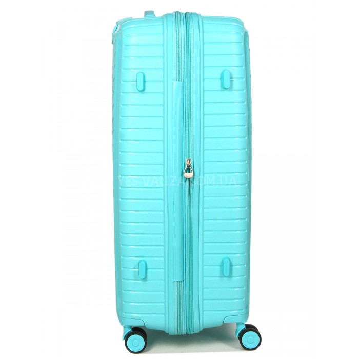 Чемодан большой L полипропилен бирюза 77х53х32+5см/133л/4.4кг/Snowball, фото 5