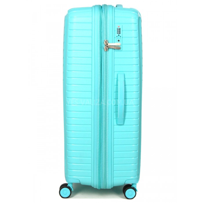 Валіза велика L поліпропілен бірюза 77х53х32(+5)см/133л/4.4кг/Snowball, фото 4