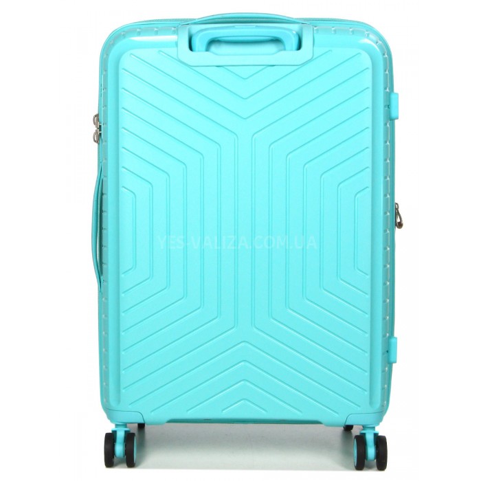 Чемодан средний M полипропилен бирюза 67х47х26+5см/83л/3.7кг/Snowball, фото 3