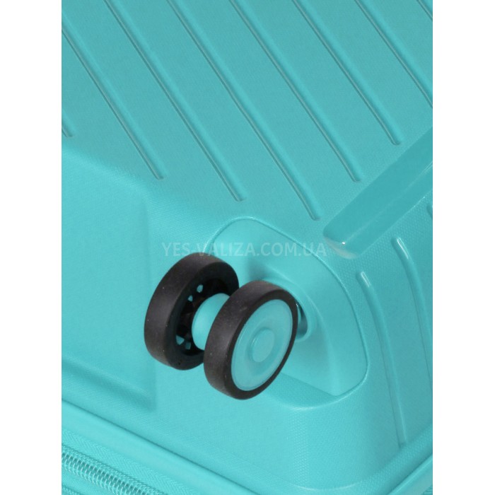 Валіза середня M поліпропілен бірюза 67х47х26(+5)см/83л/3.7кг/Snowball, фото 9