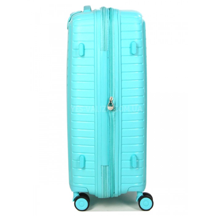 Валіза середня M поліпропілен бірюза 67х47х26(+5)см/83л/3.7кг/Snowball, фото 5