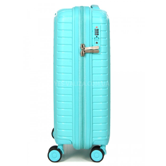 Чемодан ручная кладь S полипропилен бирюза 55х36х20/35л/2.5кг/Snowball, фото 4