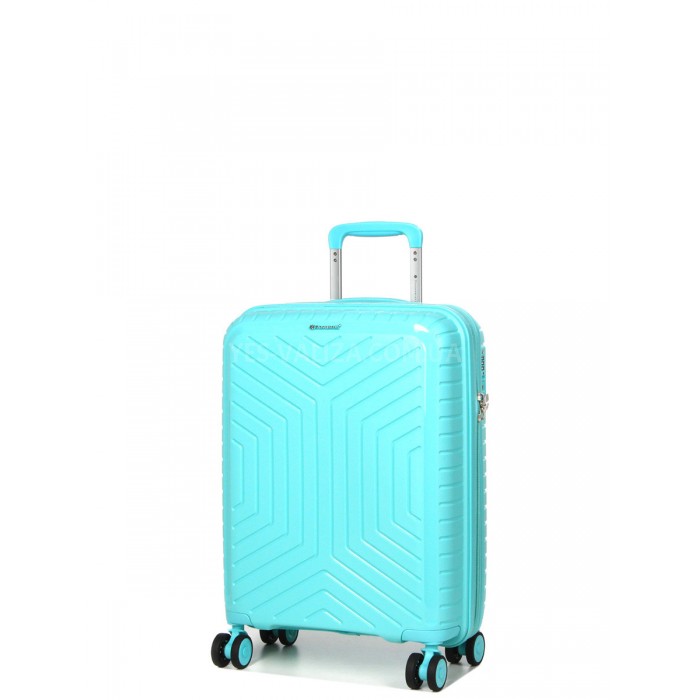Валіза ручна поклажа S поліпропілен бірюза 55х36х20/35л/2.5кг/Snowball, фото 2