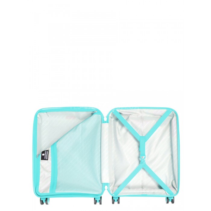 Чемодан ручная кладь S полипропилен бирюза 55х36х20/35л/2.5кг/Snowball, фото 10