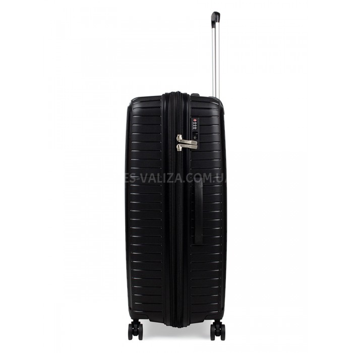 Валіза велика L поліпропілен чорна 77х53х32(+5)см/133л/4.4кг/Snowball, фото 4