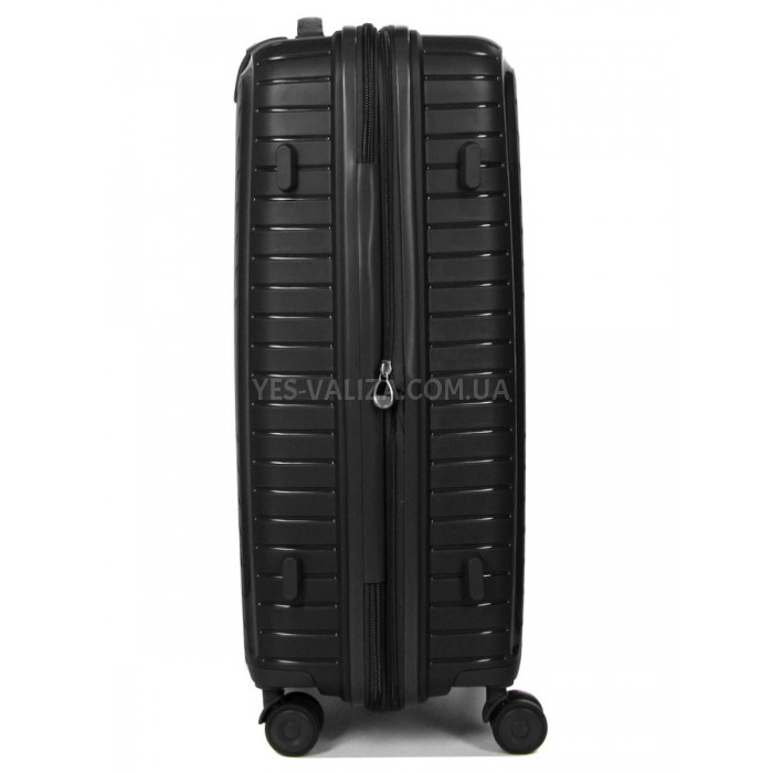 Чемодан средний M полипропилен чёрный 67х47х26(+5)см/83л/3.7кг/Snowbal, фото 5