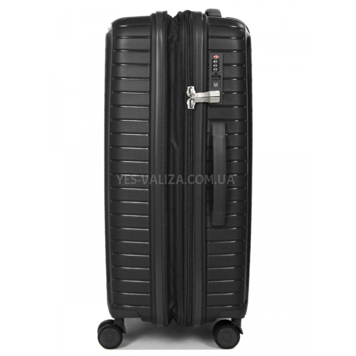Валіза середня M поліпропілен чорна 67х47х26(+5)см/83л/3.7кг/Snowball, фото 4