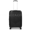 Чемодан средний M полипропилен чёрный 67х47х26(+5)см/83л/3.7кг/Snowbal, фото 11