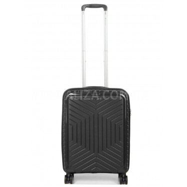 Чемодан ручная кладь S полипропилен чёрный 55х36х20/35л/2.5кг/Snowball