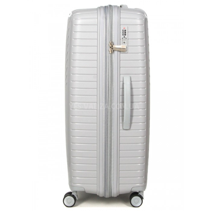 Чемодан большой L полипропилен серый 77х53х32+5см/133л/4.4кг/Snowball, фото 4