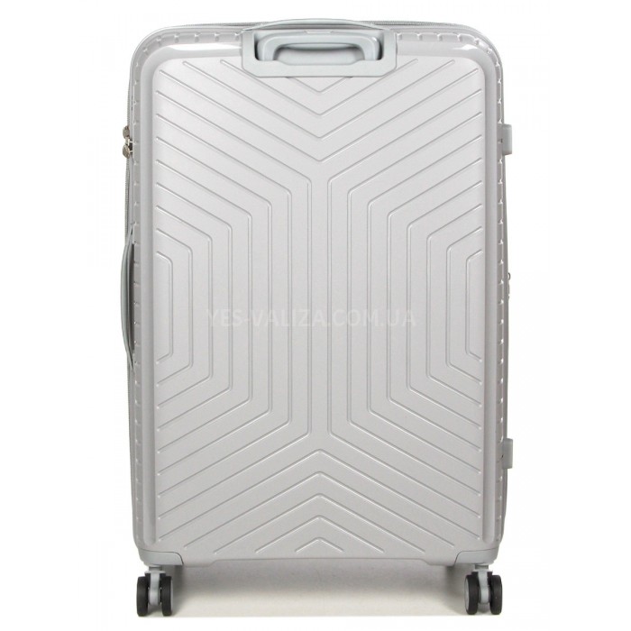 Чемодан большой L полипропилен серый 77х53х32+5см/133л/4.4кг/Snowball, фото 3