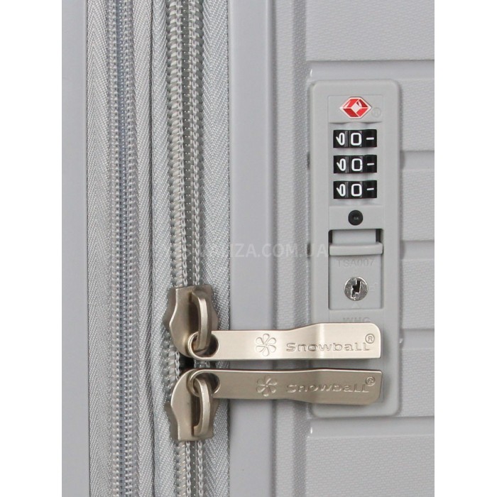 Валіза середня M поліпропілен сіра 67х47х26(+5)см/83л/3.7кг/Snowball, фото 8