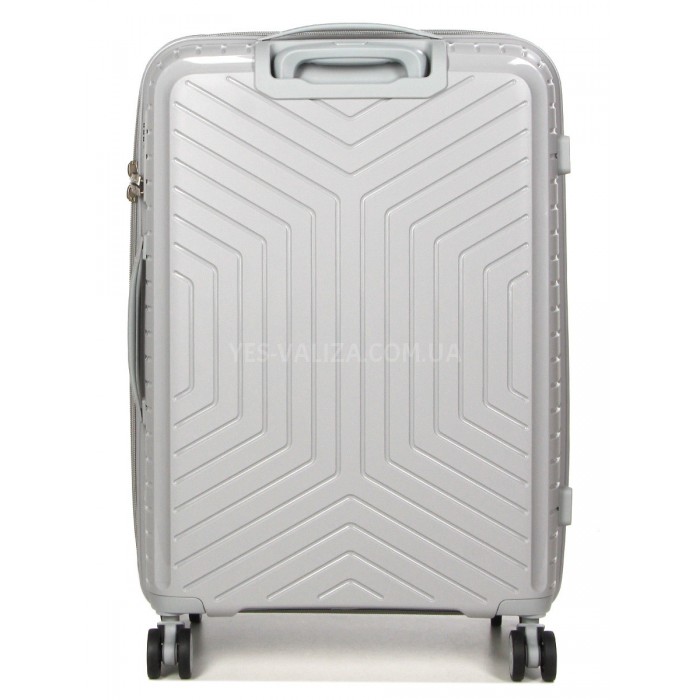 Чемодан средний M полипропилен серый 67х47х26(+5)см/83л/3.7кг/Snowball, фото 3