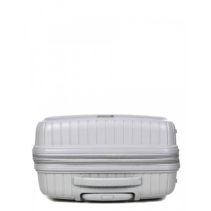 Чемодан средний M полипропилен серый 67х47х26(+5)см/83л/3.7кг/Snowball, фото 6