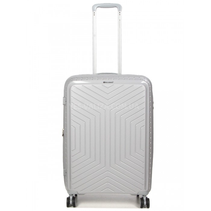 Чемодан средний M полипропилен серый 67х47х26(+5)см/83л/3.7кг/Snowball, фото 1