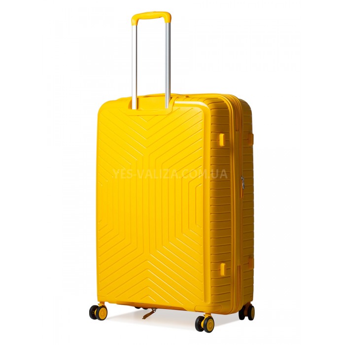 Чемодан большой L полипропилен жёлтый 77х53х32+5см/133л/4.4кг/Snowball, фото 3