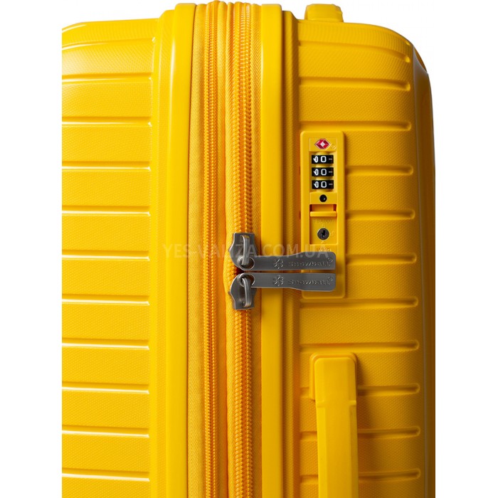 Чемодан большой L полипропилен жёлтый 77х53х32+5см/133л/4.4кг/Snowball, фото 9