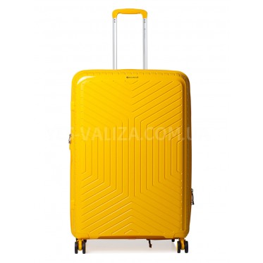 Чемодан большой L полипропилен жёлтый 77х53х32+5см/133л/4.4кг/Snowball