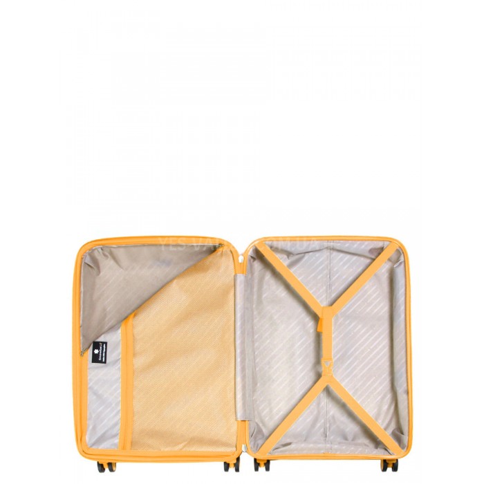 Чемодан средний M полипропилен жёлтый 67х47х26+5см/83л/3.7кг/Snowball, фото 10