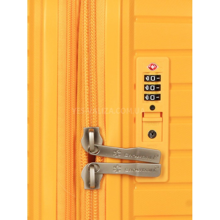 Валіза середня M поліпропілен жовта 67х47х26(+5)см/83л/3.7кг/Snowball, фото 8