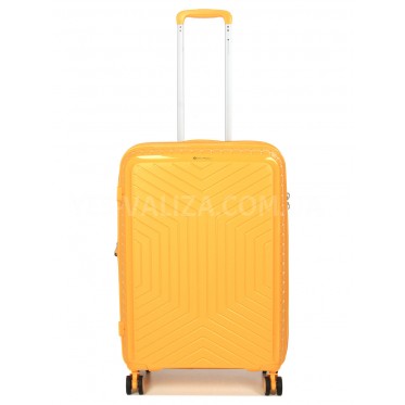 Валіза середня M поліпропілен жовта 67х47х26(+5)см/83л/3.7кг/Snowball