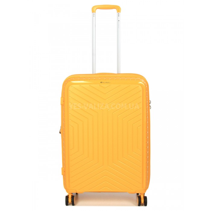 Валіза середня M поліпропілен жовта 67х47х26(+5)см/83л/3.7кг/Snowball, фото 1