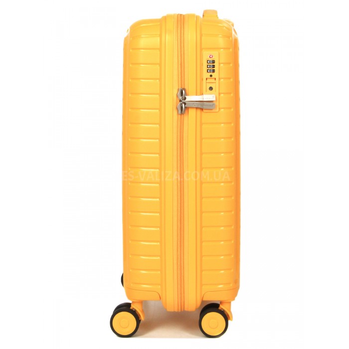 Чемодан ручная кладь S полипропилен жёлтый 55х36х20/35л/2.5кг/Snowball, фото 4